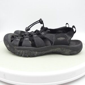 Keen Newport H2 1020285 Mens 12 Sports Sandals Black Waterproof Bungee Lace